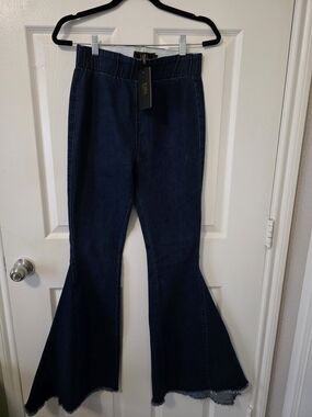 Lucky & Blessed Dark Blue Flare Jeans